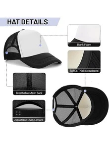 1 buah Topi Matahari Spons Bernapas Warna Polos Unisex, Topi Paruh Bebek, Topi Ayah, Topi Ember Spons Lembut, Cocok untuk Aktivitas Luar Ruangan, Perjalanan, Liburan, Memancing, Perlindungan UV - MultiWarna - View 11