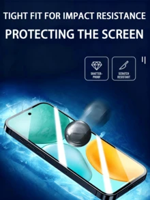 4pcs Honor Tempered Glass Screen Protector, Anti-Scratch, Bubble-Free, High Definition Transparent, 9H Hardness, Anti-Bubble, Compatible With Phone Case - Clear - View 4