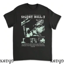 Silent Hill 2 Videogame Black Retro Gaming-Shirt Tee Men Women Holiday Casual Short Sleeve Tee Top Loose-Shirt Women Tops - Black - View 1