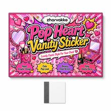 Vanity Surface Sticker With Smoothing Card, Desktop Sticker Label For Makeup Desk And Office Use, Cute Table Decorative Sticker Sheet, 14 * 21 Cm Beauty Desk Styling Sticker - 1 - View 10