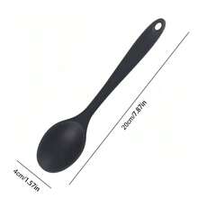 Silicone One-Piece Spoon, Salad Stirring Spoon, Food Stirring Spoon, Cooking Spoon, Salad Spoon, Soup Spoon, Small Soup Spoon, Non-Stick Silicone Spoon, Kitchen Salad Stirring Spoon, Cooking Utensil, Kitchen Gadget - Multicolor - View 10