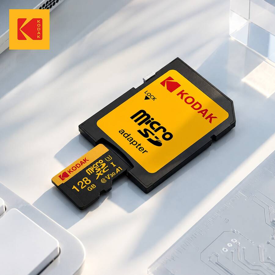 Kodak 高速 U3 Micro TF 卡附 SD 轉接卡 16GB 32GB 64GB 128GB 256GB UHS-I 高性能 - 查看 1