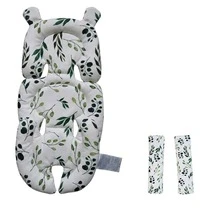 1pc Pebble Bear Ear Baby Car Seat Protector, 3D Bean Fleece Baby Stroller Seat Cushion, Full Set Head & Neck Support Pillow, Double-Sided Breathable Mesh Newborn Stroller Mattress - Multicolor - View 10