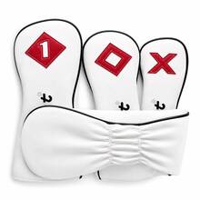 New Number Design Driver Covers Fairway Wood Headcover Hybrid Cover PU Leather Headcover Golf Head Cover - D - View 1