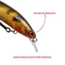 Isca Artificial Brutal 95 ZN 12g Tucunare Traira Robalo Dourado Açu Predador Meia Agua Bruta - Natural - Visão 10