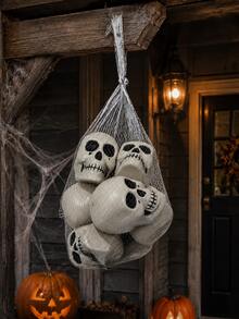Halloween Skull Decorations, Realistic Skull Props For Indoor Outdoor Halloween Decor, Spooky Skeleton Head Decorations For Haunted House, Graveyard, Yard, Porch, Staircase, Halloween Party And Scary Home Display - Multicolor - View 2