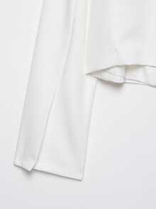 Seelio Spring/Summer New Women's European & American Style Fashion Minimalist Versatile Short Blazer Jacket - White - View 10