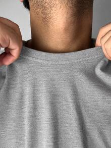 Men Plus Size T-Shirts - 灰色 - 查看 2