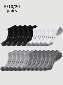 5/10/20 Pcs Outdoor Sports Socks, Men's Socks, Running Socks - Multicolor - View 1