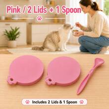Couvercle de boîte de nourriture pour animaux de compagnie, ensemble de cuillères optionnel, couvercle en silicone pour boîtes de nourriture humide pour chats et chiens, convient aux boîtes de nourriture pour animaux de compagnie courantes, fournitures de nourrissage et de stockage quotidiens. - 500ml - Voir 12