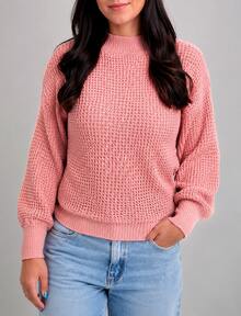 Women Sweaters - Rosa Pálido - Ver 1