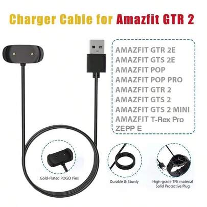 USB 충전 케이블 어댑터 충전 독 Huami T-Rex Pro GTS 2 Mini, GTS2 POP Zepp E GTR 2 2e와 호환, 고속 충전 독