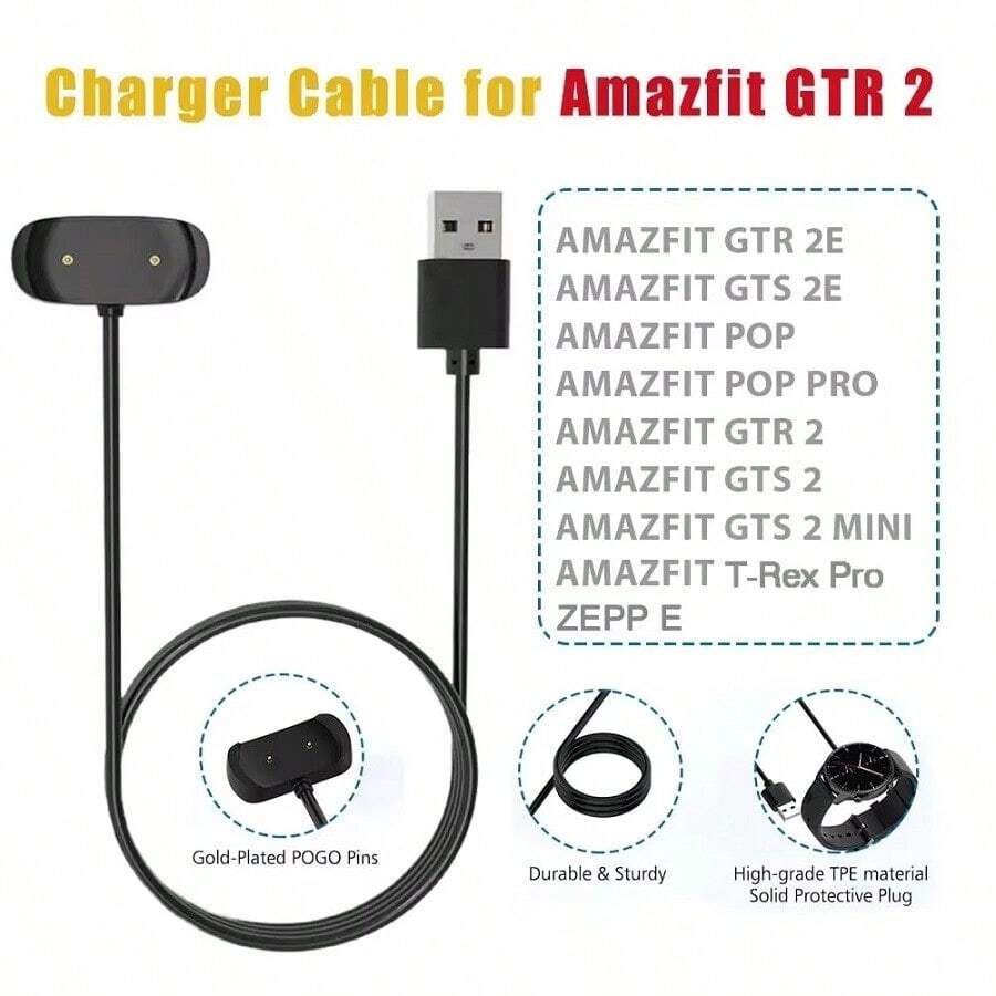 USB Charging Cable Adapter Charging Dock Compatible With Huami T-Rex Pro GTS 2 Mini, GTS2 POP Zepp E GTR 2 2e, Fast Charging Dock - View 1