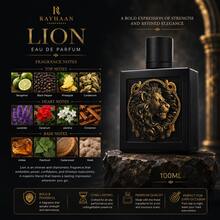 Lattafa RAYHAAN LION Eau De Parfum da uomo 100ML Fragranza di lusso legnosa e ambrata di lunga durata Profumo arabo premium Regalo per uomo - Legnoso & Terroso - Visualizzare 3