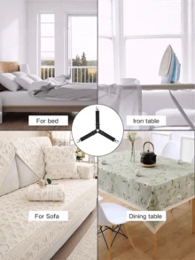 4/2/1pcs Adjustable Triangular Elastic Bed Sheet Clips, Rubber Pad Anti-Slip Clamps, Multi-Purpose Gripping Straps, Suitable For Mattress Sheets, Sofa Cushions, Tablecloths, Curtains, Tent Fixing, Fits Twin/Queen/King Mattress Sizes, Anti-Shift Buckle, Home Daily Use - Multicolor - View 6