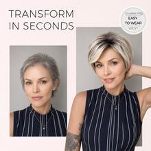 4x1 Pre Cut Lace Frontal Human Hair Wigs Short Straight Pixie Human Hair Wig For Older Women SHuman Hair Natural Hairline 10 Inch Lightweight Human Hair Wigs - Multicolor - View 2