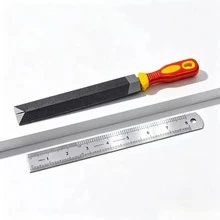 File + Steel Ruler 2pcs Set, Suitable For Sharpening Tools, Repairing, Measuring And Marking, Made Of High-Quality Steel, Durable And Sturdy - 2pcs - View 11
