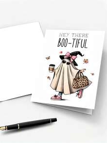 Hey, Pretty Baby! | Halloween Greeting Card | Spooky Gift For Best Friend | Fun & Cute Halloween Greeting Card | Large Halloween Greeting Card - A - View 3