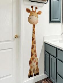 1 Set Watercolor Cartoon Giraffe Height Chart Wall Sticker, Children Growth Record Measuring Ruler, DIY Self-Adhesive Removable Vinyl Wall Decal, Baby Room Boy Girl Bedroom Bathroom Kindergarten Home Decor Sticker - Cartoon Giraffe-30*90cm - View 5