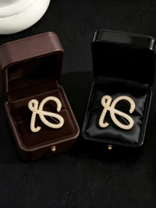 Fashionable Sparkling Brooch, Exquisite Diamond Pin, Elegant Anti-Glare Accessory Suitable For Formal Suits. Brooch, Pin, Small Gift Suitable For Family, Partners And Friends. (Gift Box Not Included) - D - View 4