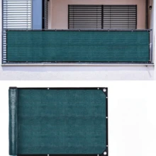 Dark Green Balcony Privacy Fence Screen, Windproof Sunshade Mesh, Suitable For Patio, Yard, Backyard, Outdoor Pool, Porch, Railing - Multiple Styles - View 5