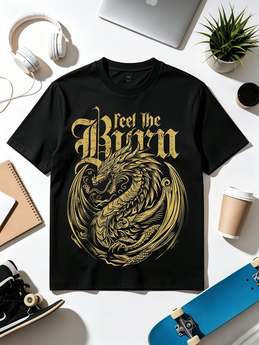On The Way To Defend Daemon Targaryen's War Crimes. Hot House Dragon Retro Game Graphic T-Shirt For Fans. - Black - View 1