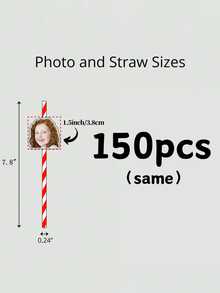 Customized Personalized Fun Photo Straws, Bride Face With Veil Straws, Bride Face Straws With Face Sequins, Groom And Bride Head Party Decorations, Wedding Decorations, Fun Photo Decorations, Add A Touch Of Fun And Personalization To Your Wedding! - Multicolor - View 10