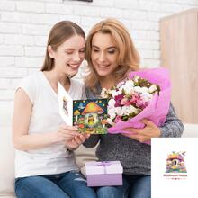 6pcs Diamond Painting Kit Greeting Cards, Flower, Starfish, Mushroom House, Dandelion Patterns, Paper Material With Special Shaped Crystals, Unique Design, Expressing Hard-To-Say Love, Thanksgiving Gift - 6Pcs - View 7