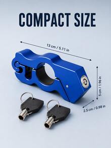 Heavy Duty Alloy Anti-Theft Handlebar Lock Set, Includes 2 Keys, Motorcycle Lock With Combination Lock, Anti-Theft Aluminum Alloy Throttle Lock, Suitable For Motorcycles, ATVs, Scooters And Dirt Bikes, Easy To Install And Remove - Multicolor - View 4