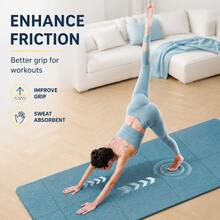 0.4mm Ultra-Thin Foldable Yoga Mat, Portable Exercise Mat, Non-Slip Wear-Resistant Shock-Absorbing Sound-Insulating Fitness Floor Mat, Double-Sided Use Easy Storage Easy Cleaning, Suitable For Yoga Training, Pilates, Gymnastics, Jump Rope, Home Gym Sports Equipment - Multicolor - View 4