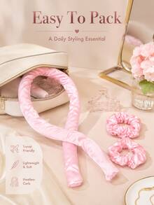 1pc Heatless Curling Ribbon Headband, Heatless Ribbon Curling Rod, Curling Tool With Hair Clips And Hair Ties, Natural Soft Waves, DIY Overnight Heatless Curling Tool, Heatless Curling Rod, Headband, Heatless Ribbon Curling Rod, Curling Tool. Heatless Curling. (Pink), Curling Tool, Heatless Curling, Curling Tool, Hair Care Products And Accessories, Curling Tool, Curling Rod - Multicolor - View 7