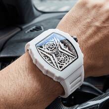 ONOLA New Fashion Automatic Mechanical Watch Hollow Skeleton Luminous Watch Waterproof Sport Wristwatch With Gift Box - one-size - View 5