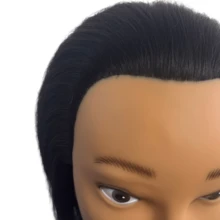 100% Human Hair Mannequin Head Men's 6" Hairdresser Practice Beauty Styling Training Mannequin Head With Clamp Stand - Natural Black - View 8