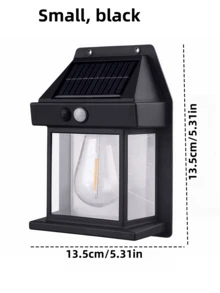Lampu Dinding LED Tenaga Surya Nirkabel, 300mAh, Lampu Koridor Tahan Air IP65, 3 Mode & Sensor Gerak, Cocok Untuk Pintu Masuk Rumah, Pintu Garasi, Pagar Taman, dan Dekorasi Lanskap - A - View 10