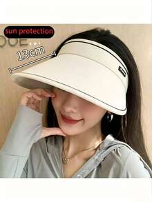 1pc 2025 Summer Outdoor New Foldable Anti-UV Empty Top Sun Visor Hat Essential Gear For Outdoor Anglers And Riders - Empty Top - View 1