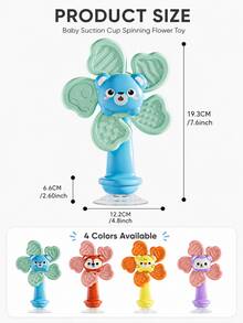 Infant Rattle Set, High Chair Toy, Grip And Rotate, Interactive Developmental Infant Tray Toy, Newborn Gift, Children, Baby Teething Relief Chewing Toy, Boys And Girls - Multicolor - View 11