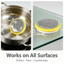 24/12/6/Pcs Kitchen Cleaning Sponges And Scrubbing Brushes - Durable Washable Yellow Polyester Dishcloth With Textured Surface, Suitable For Sinks, Stoves, Cookware, Etc., Multi-Functional Cleaning Tools For Bedroom, Kitchen - Multicolor - View 8