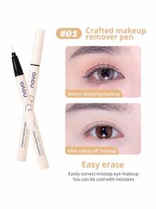NOVO Pulpen Penghapus Riasan Mata Ujung Halus Tahan Air, Lembut dan Tidak Iritasi, Ideal untuk Memperbaiki Kesalahan Eyeliner, Sempurna untuk Riasan Ulang Saat Bepergian - 01# Pena Penghapus Riasan - View 10