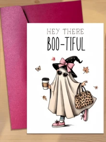 Hey, Pretty Baby! | Halloween Greeting Card | Spooky Gift For Best Friend | Fun & Cute Halloween Greeting Card | Large Halloween Greeting Card - A - View 1