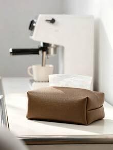 2pcs Fashion Minimalist Leather Tissue Box, Home Kitchen Outdoor Multi-Purpose Storage Bag, Travel Wet Wipes Dispenser, Easy Pull Without Jamming, Storage Room Decor, Kitchen Accessories, Travel Essentials, Bedroom Decor, Car Accessories - Multicolor - View 7