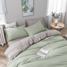 Sheet Sets With Pillowcases - Ocean Green Light Gray - View 6