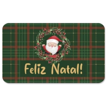 Tapete de Porta Decoração de Natal Feliz Natal Noel Guirlanda Antiderrapante - Multicolorido - Visão 3