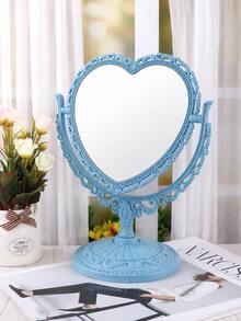 1pc Vintage Double-Sided Makeup Mirror Suitable For Daily Use - White - View 18