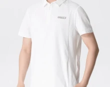 Skechers Camiseta polo de manga corta para hombre, serie de golf, con cuello tipo polo, diseño raglán, tejido de malla y secado rápido - Blanco - Ver 2