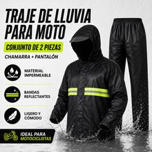 Motorcycle Rain Suit, Waterproof Set With Jacket And Pants, Black, Reflective, Lightweight And Durable. - Men's Raincoat - View 1