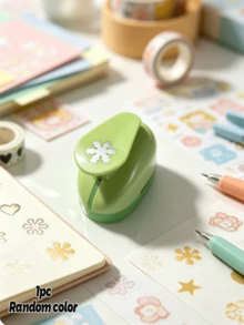 1pc/4pcs Handmade Embossing Tool, DIY Card And Fabric Puncher - Multi-Function Handheld Embossing Machine With Colorful Floral Pattern, Perfect For Scrapbooking, Paper Crafts And Gift Making, No Battery Required, Paper Puncher (Random Color) - B - View 15