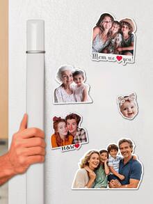 Custom Photo Fridge Magnets, Personalized Shaped Fridge Magnets, Family Holiday Memories, Summer Vacation Souvenirs, Travel Photo Magnets, Kitchen Decor, Housewarming Gifts, Pet Photo Magnets - Multi-colored Irregularly Shaped Refrigerator Magnets - View 11