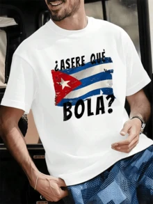 Camiseta I Men's Formal Wear, With Cuban Band Markings, Quality Fabric, Comfortable Fit, Urban Hip-Hop Style, Breathable.Casual Tops & Stylish T-Shir - White - View 5