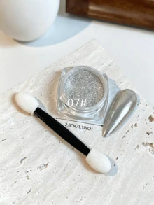 Y2K 魔鏡美甲粉附刷具，魔鏡效果 白色/金色/銀色，適用於美甲裝飾，美甲用品，0.5g/瓶 - 彩色 - 查看 18