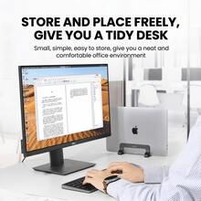 UGREEN LP258 Vertical Laptop Stand, Adjustable Width, Multi-Sided Silicone Anti-Slip, Hollow Heat Dissipation, Aluminum Alloy Stable And Durable, Compatible With Apple MacBook, Lenovo, HP, And Other Laptops - View 5